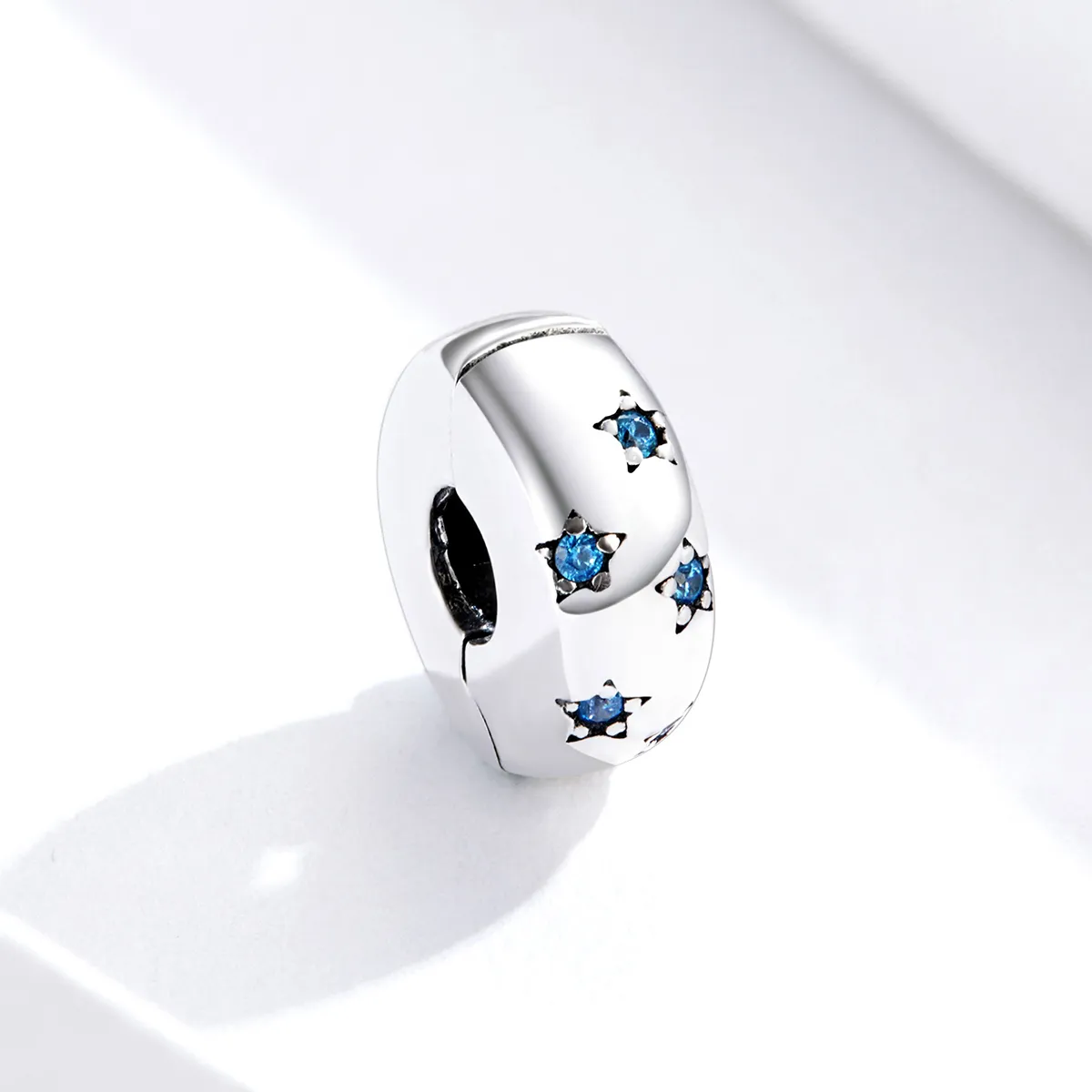 Pandora Style Silver Charm, Waves In The Sun - BSC253