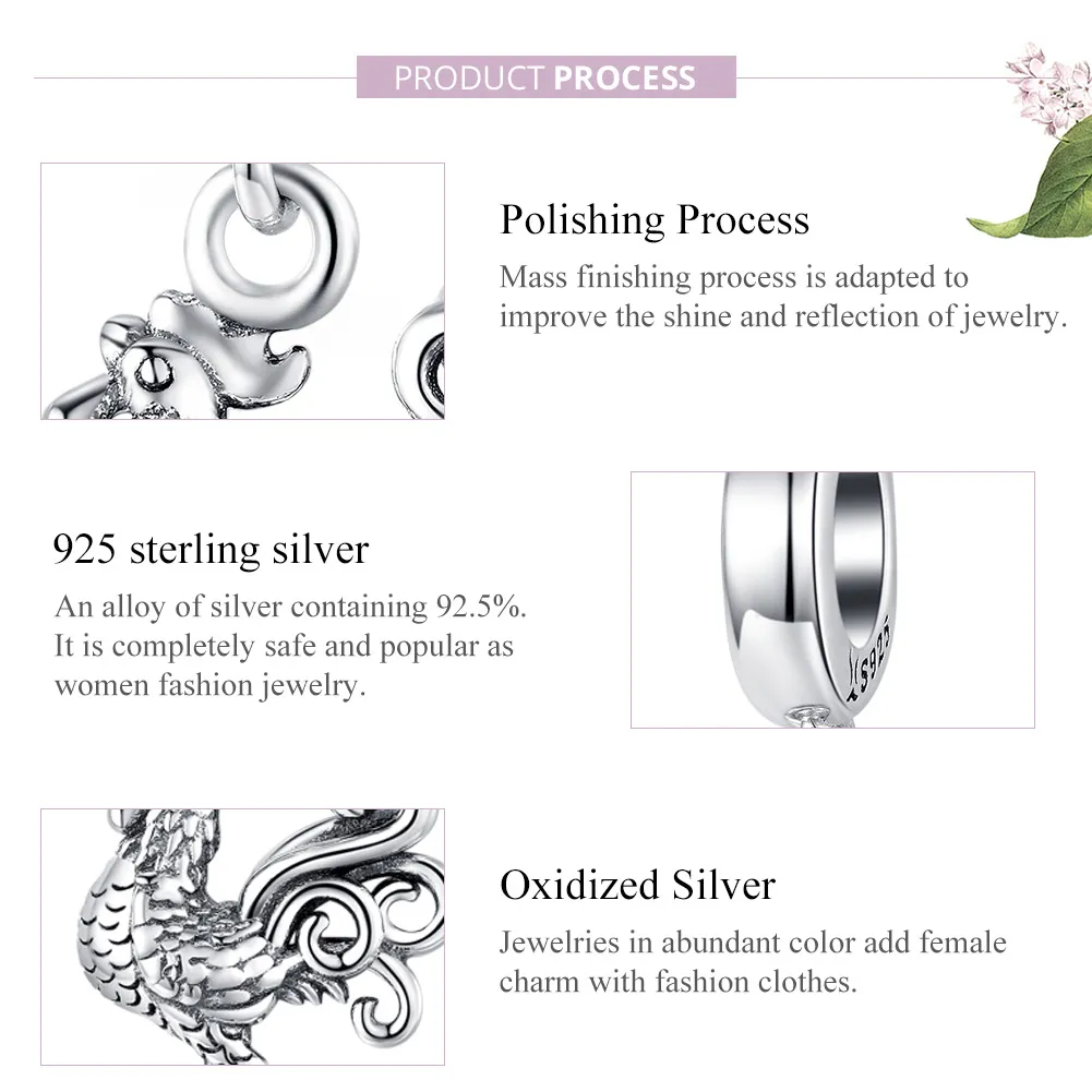 Pandora Style Silver Bangle Charm, Brave Rooster - SCC1337