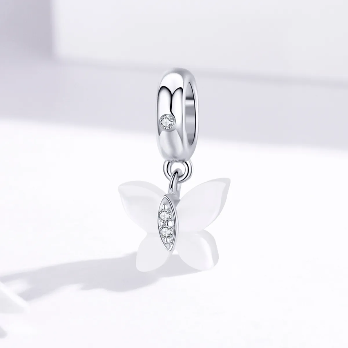 Pandora Style Silver Bangle Charm, Butterfly - SCC1414