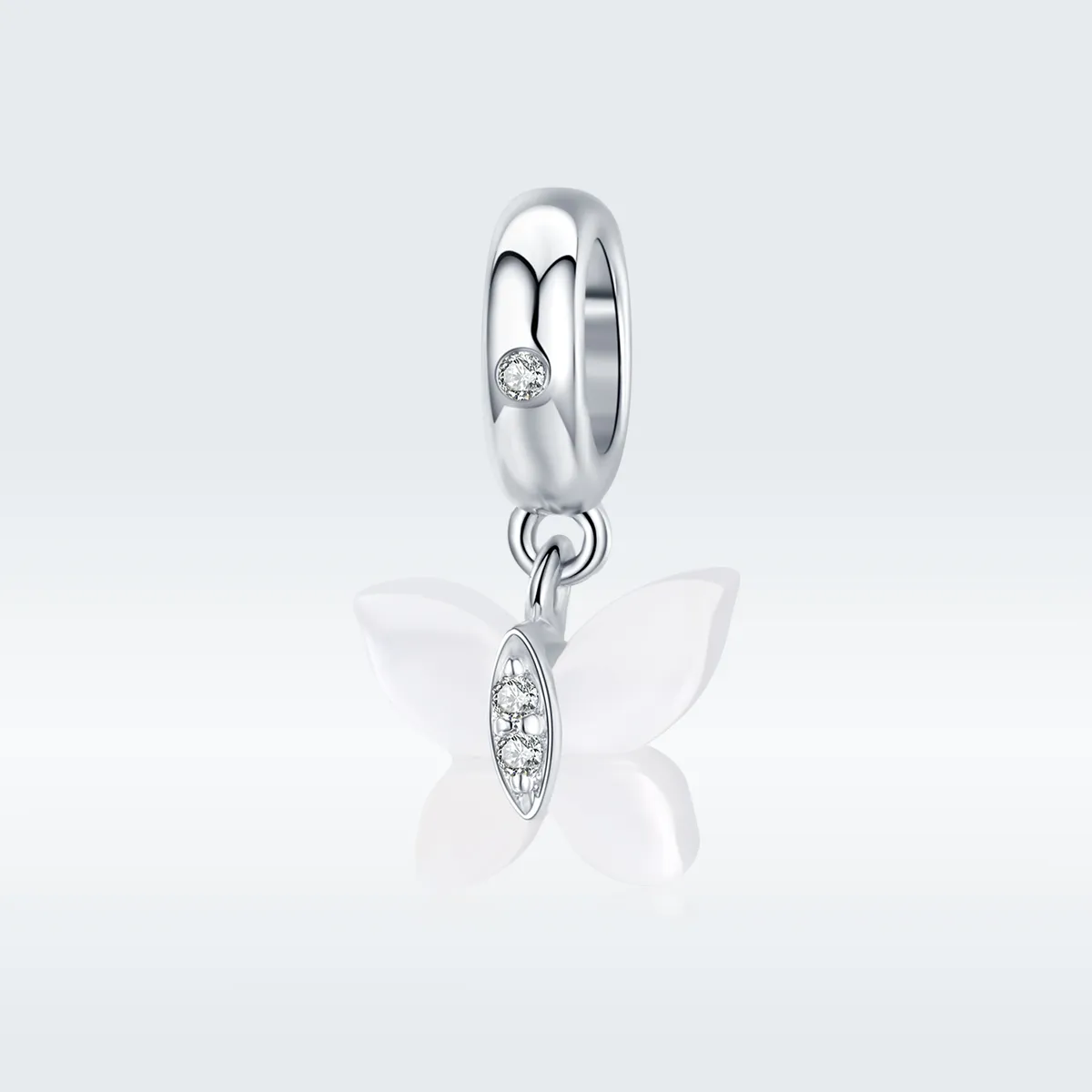 Pandora Style Silver Bangle Charm, Butterfly - SCC1414