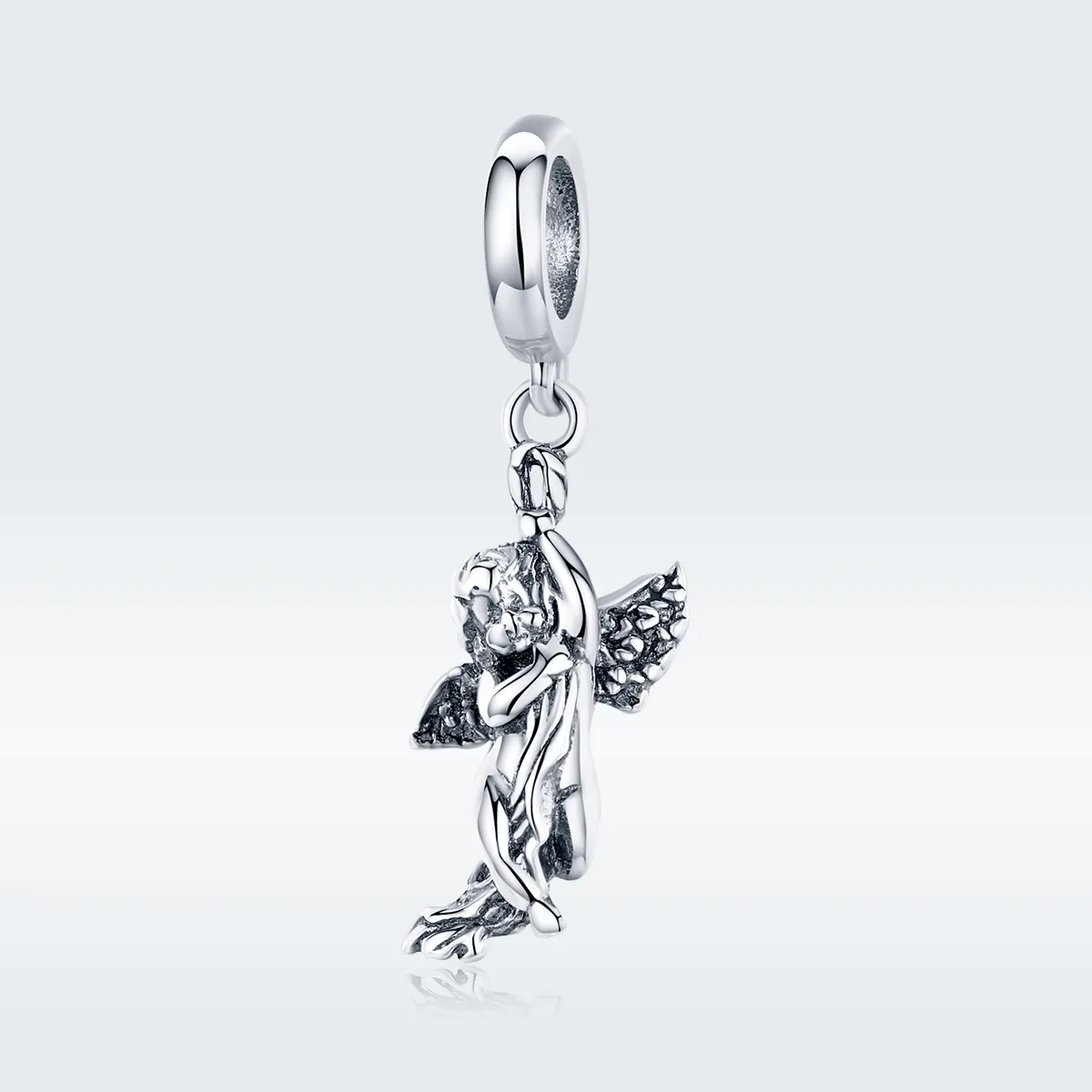 Pandora Style Silver Bangle Charm, Cupid - SCC1405