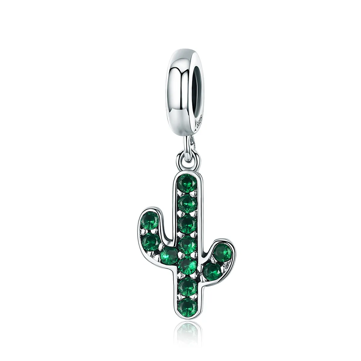 Pandora Style Silver Bangle Charm, Fresh Cactus - SCC515