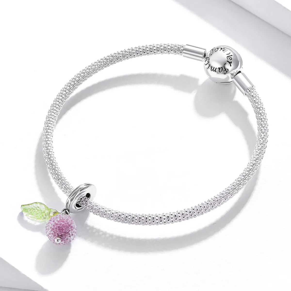 Pandora Style Silver Bangle Charm, Fruit - SCC1802