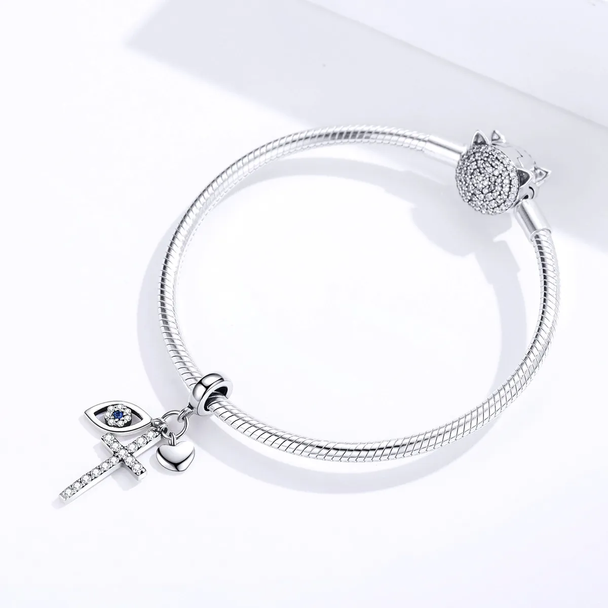 Pandora Style Silver Bangle Charm, Guardian - SCC1327