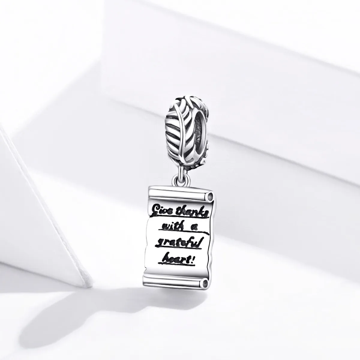 Pandora Style Silver Bangle Charm, Handwritten Letter - SCC1605