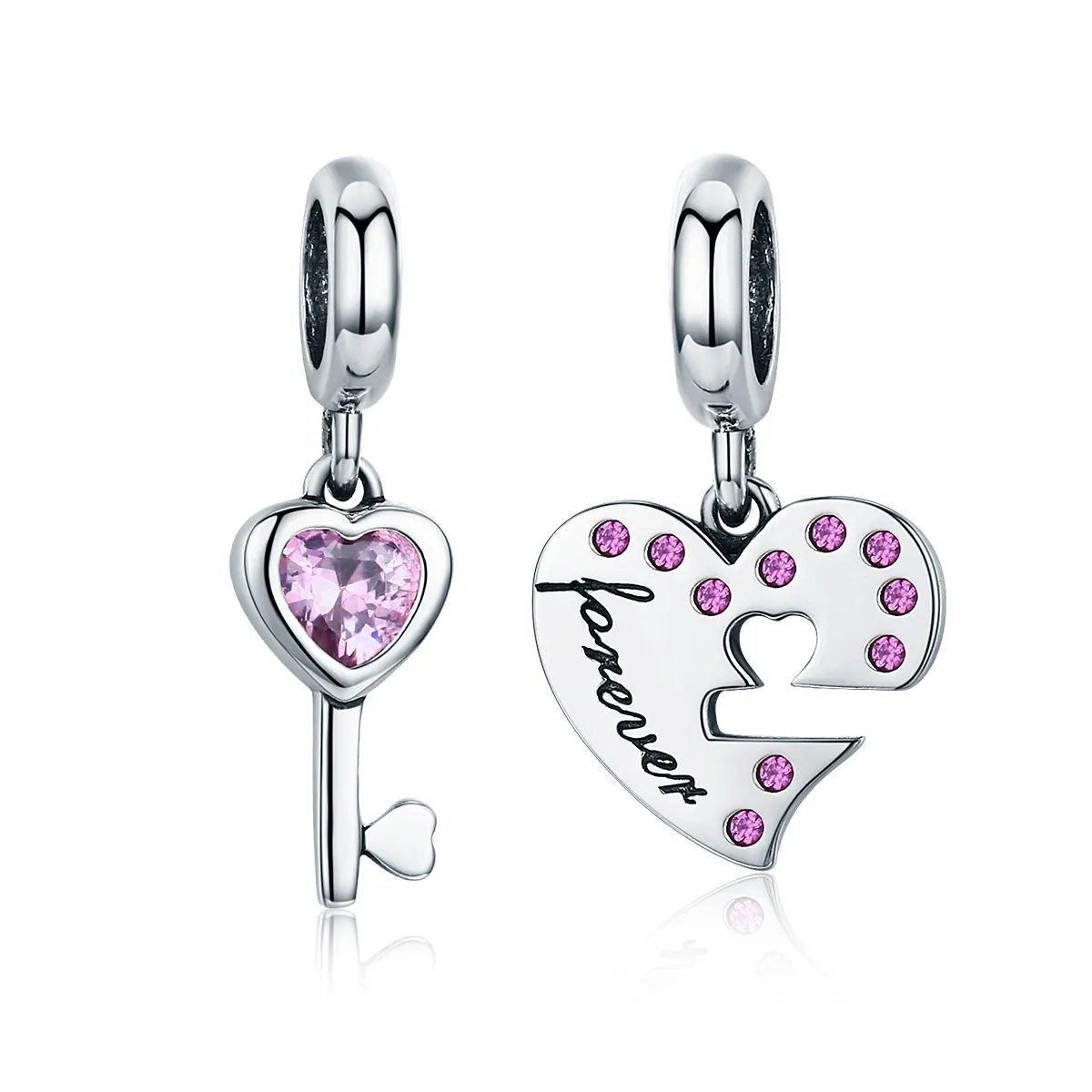 Pandora Style Silver Bangle Charm, Heart Spoon - SCC638