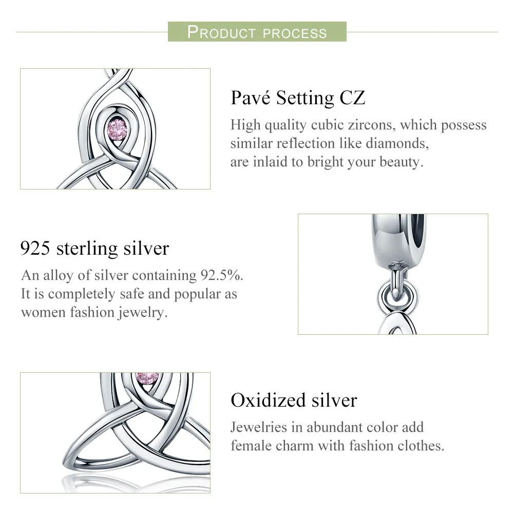 Pandora Style Silver Bangle Charm, Holy Guarding - SCC423