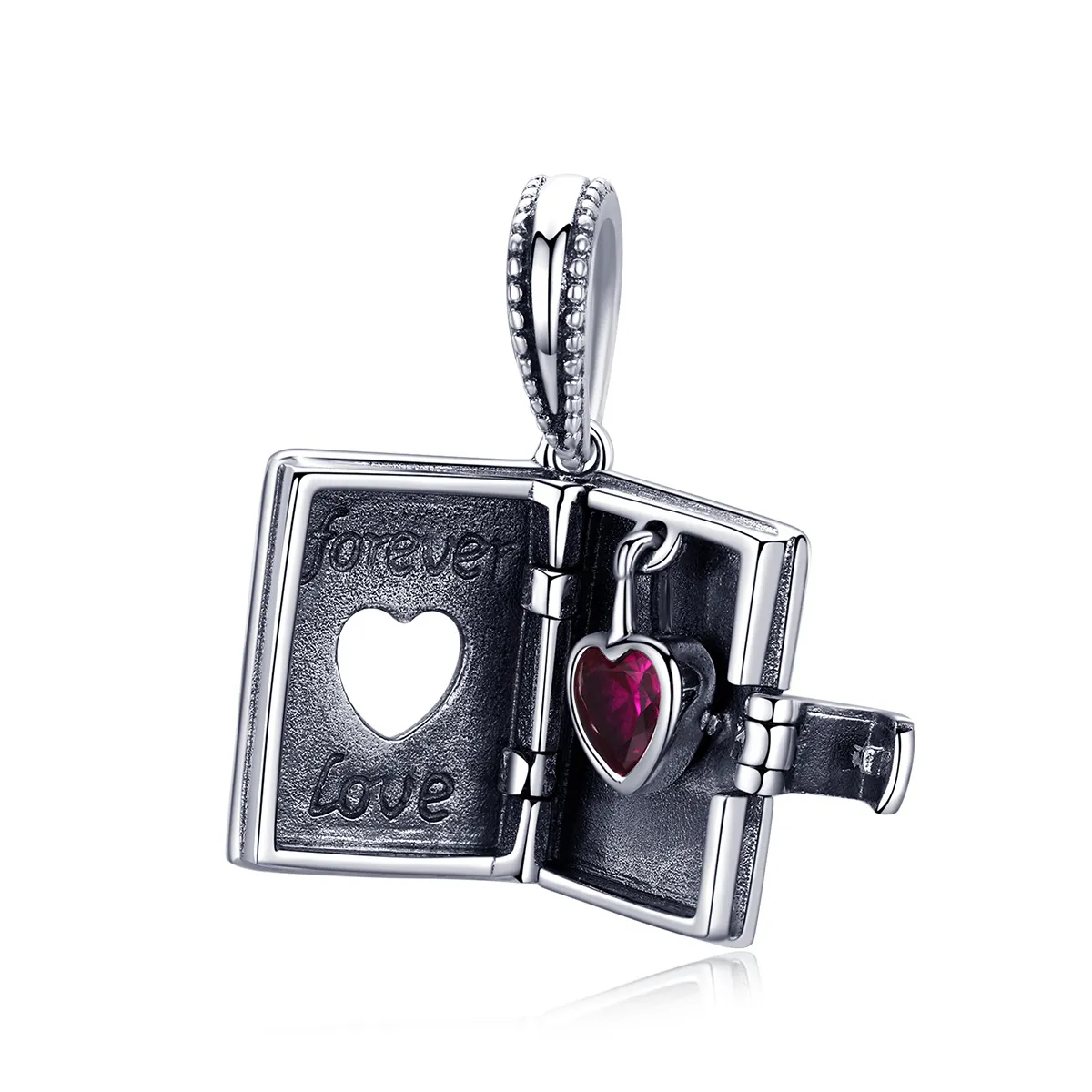 Pandora Style Silver Bangle Charm, Love Letter - SCC980