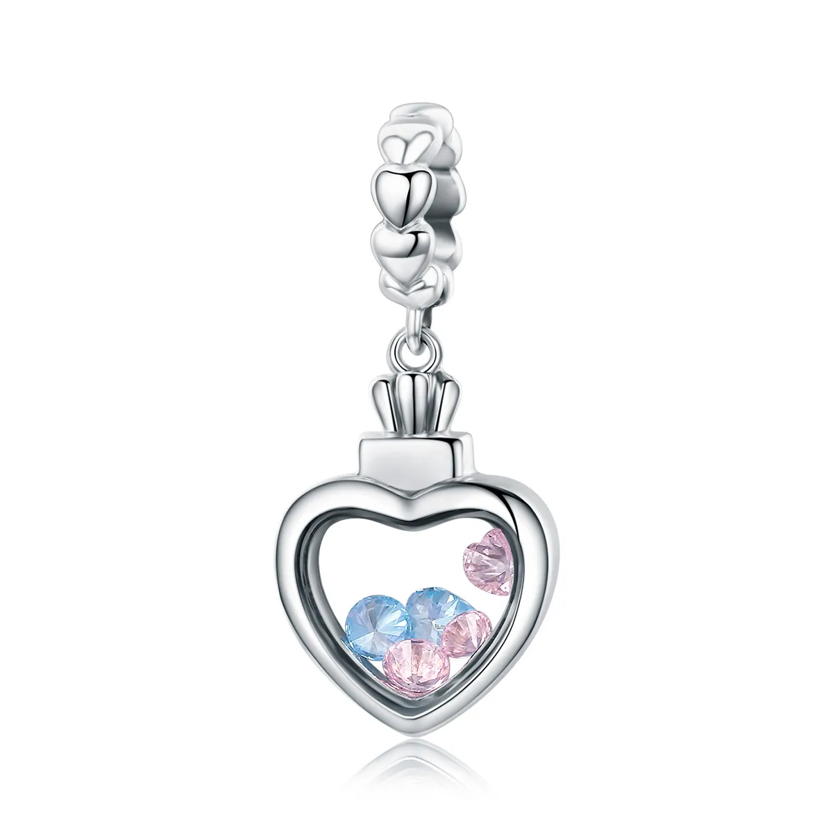 Pandora Style Silver Bangle Charm, Memory Bottle - SCC588