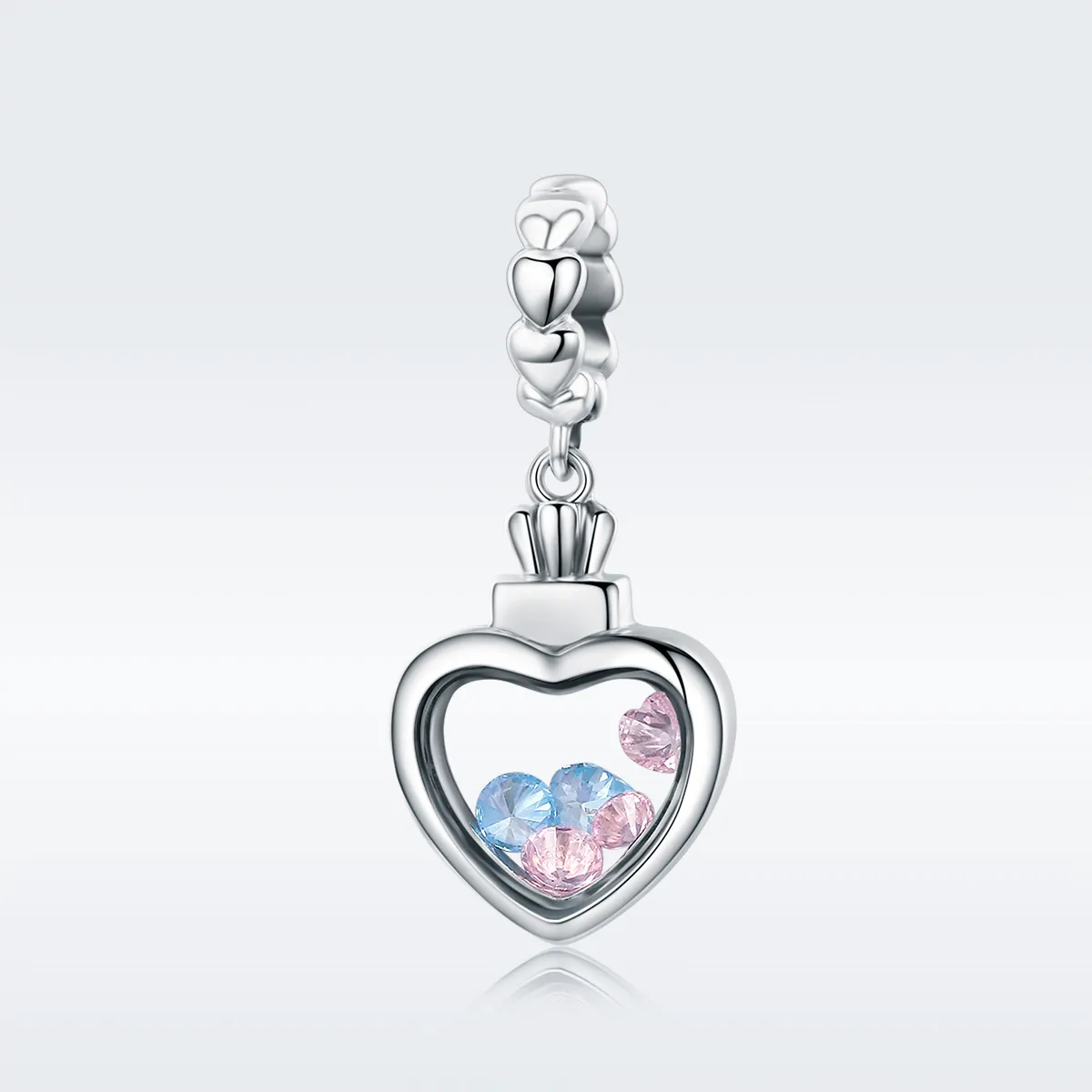 Pandora Style Silver Bangle Charm, Memory Bottle - SCC588