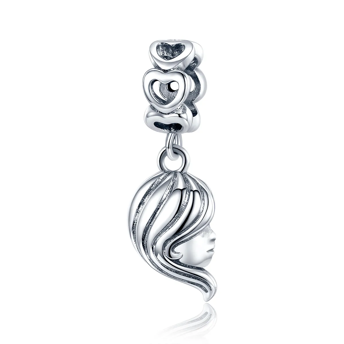 Pandora Style Silver Bangle Charm, Mother and Daughter - BSC275