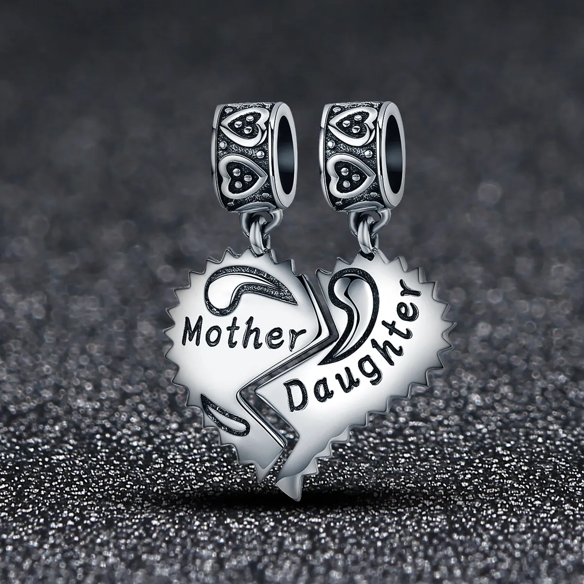 Pandora Style Silver Bangle Charm, Mother and Daughter - SCC427