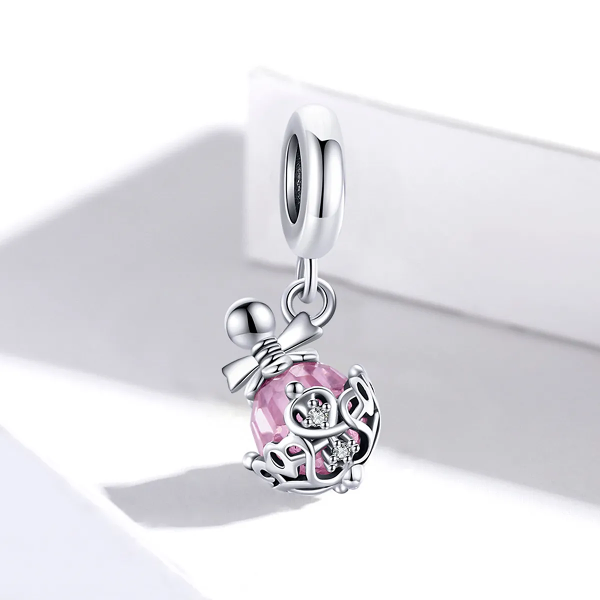 Pandora Style Silver Bangle Charm, Perfume Bottle - SCC1734