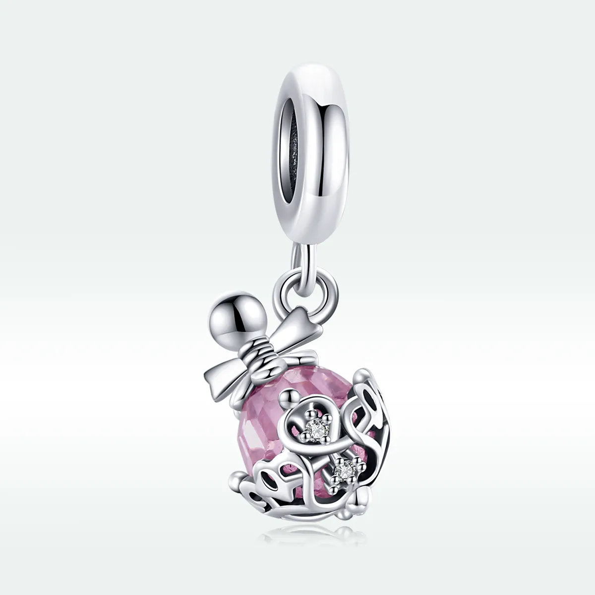 Pandora Style Silver Bangle Charm, Perfume Bottle - SCC1734