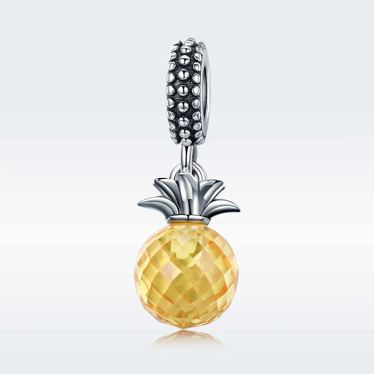 Pandora Style Silver Bangle Charm, Pineapple - SCC150