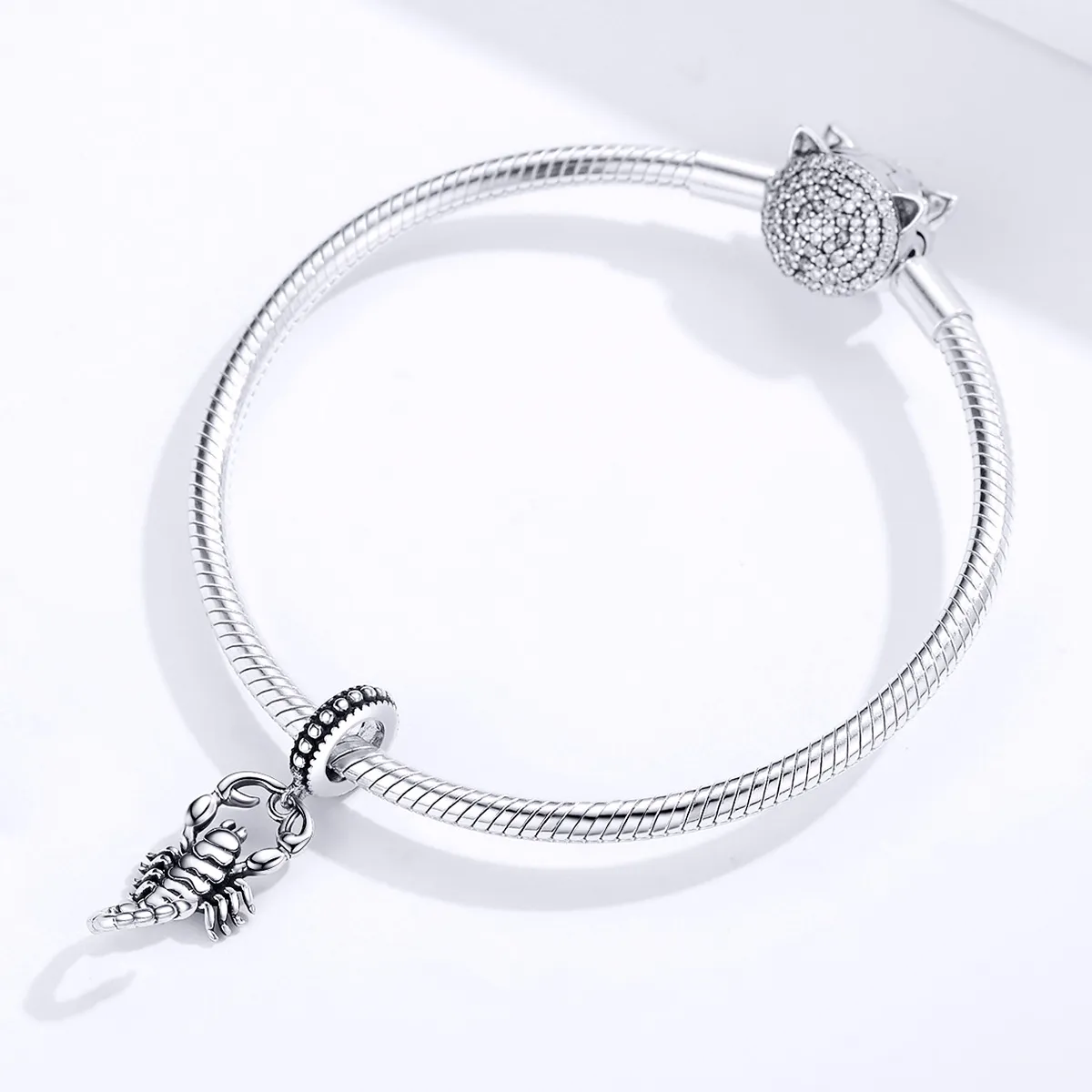 Pandora Style Silver Bangle Charm, Scorpio - SCC1329