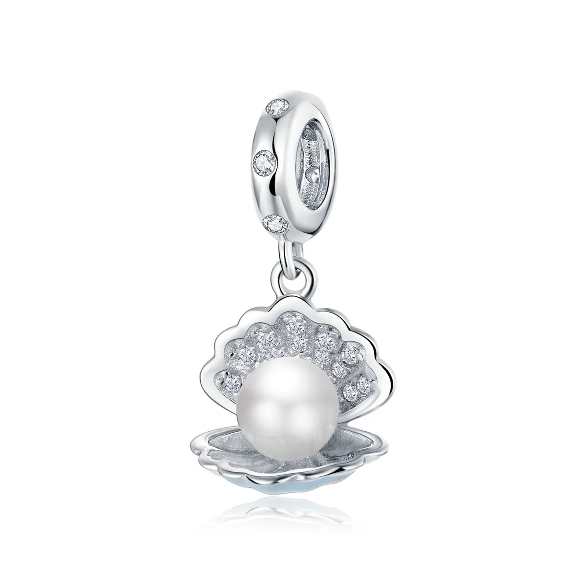 Pandora Style Silver Dangle Charm, Legend of The Sea, Enamel - BSC242