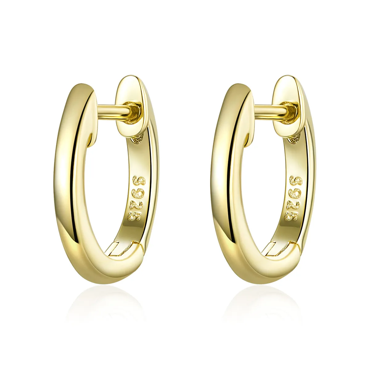 Pandora Style 18ct Gold Plated Hoop Earrings , Simple - SCE808