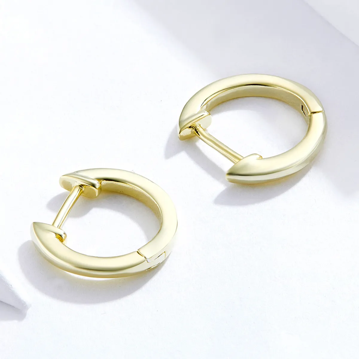 Pandora Style 18ct Gold Plated Hoop Earrings , Simple - SCE808