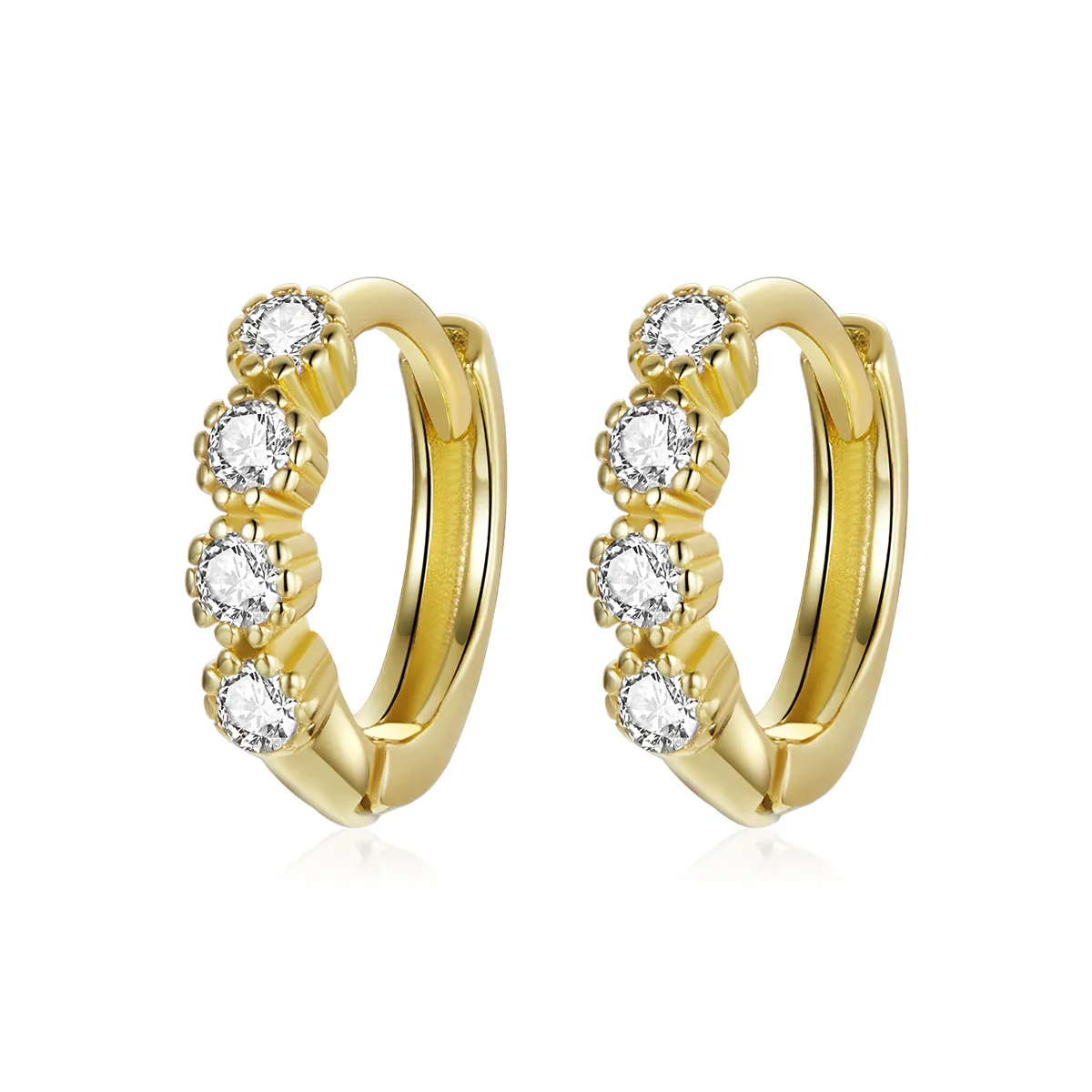 Pandora Style 18ct Gold Plated Hoop Earrings , Stylish - SCE1126