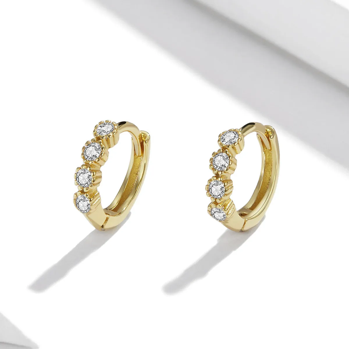 Pandora Style 18ct Gold Plated Hoop Earrings , Stylish - SCE1126