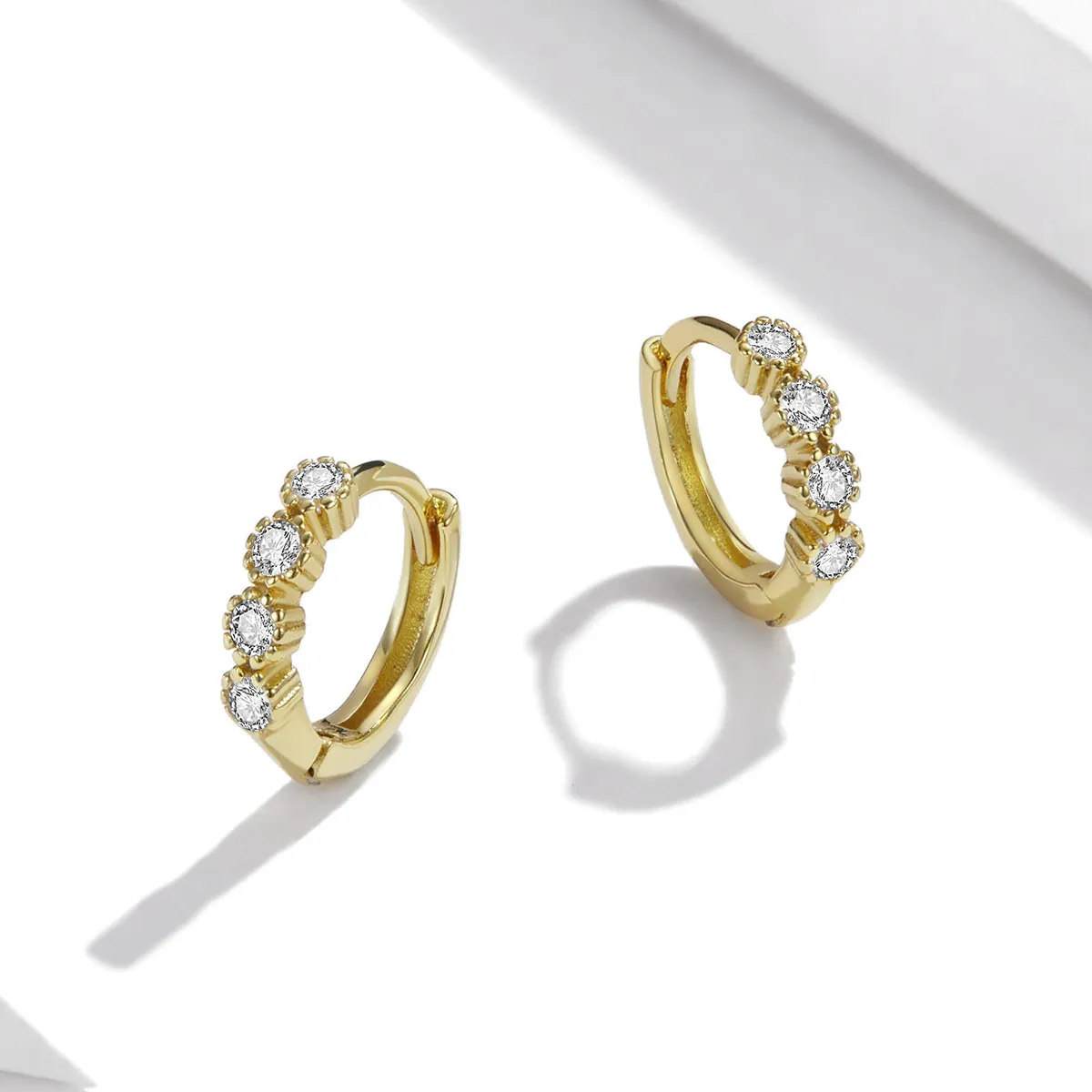 Pandora Style 18ct Gold Plated Hoop Earrings , Stylish - SCE1126