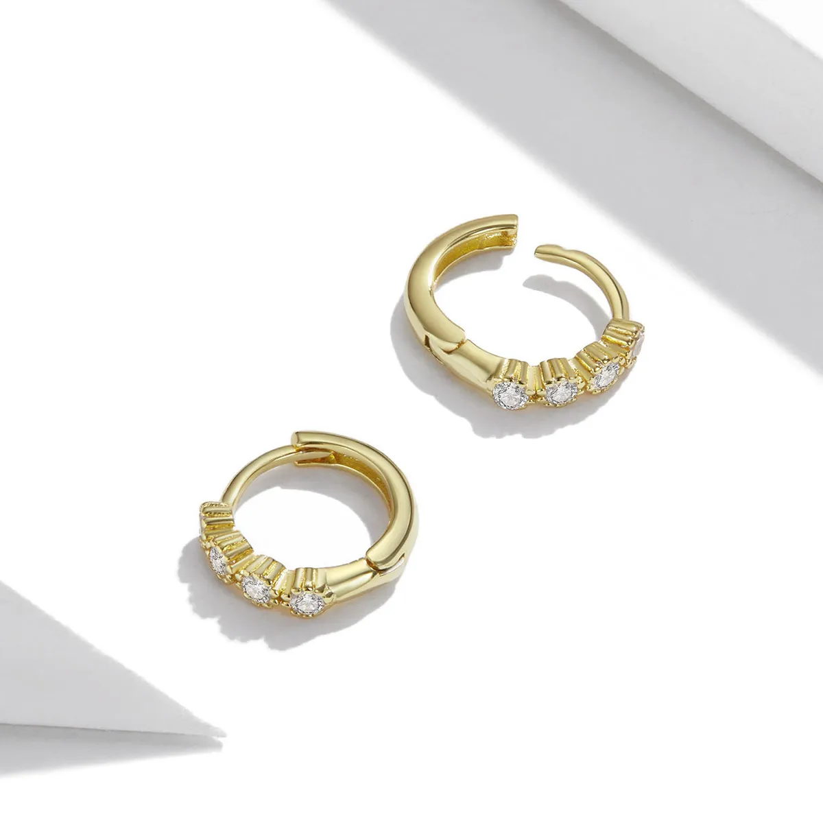 Pandora Style 18ct Gold Plated Hoop Earrings , Stylish - SCE1126