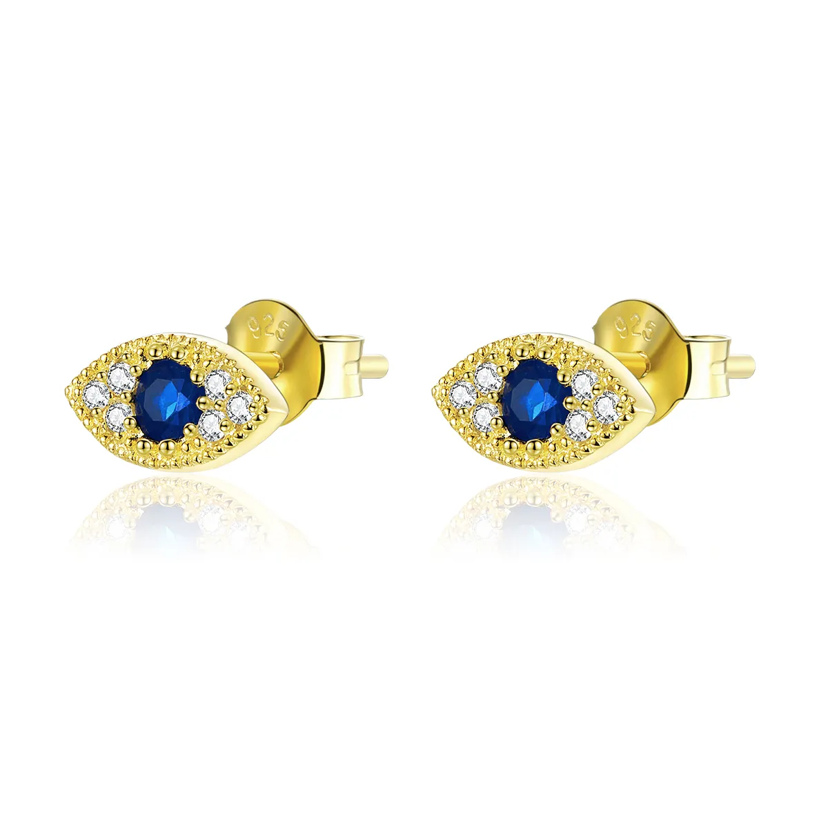 Pandora Style 18ct Gold Plated Stud Earrings, Lucky Eye - SCE805