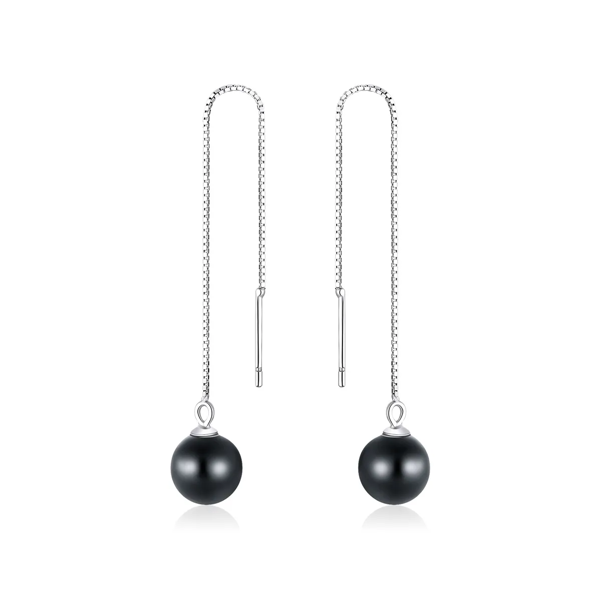 Pandora Style Silver Dangle Earrings, Agate - SCE878