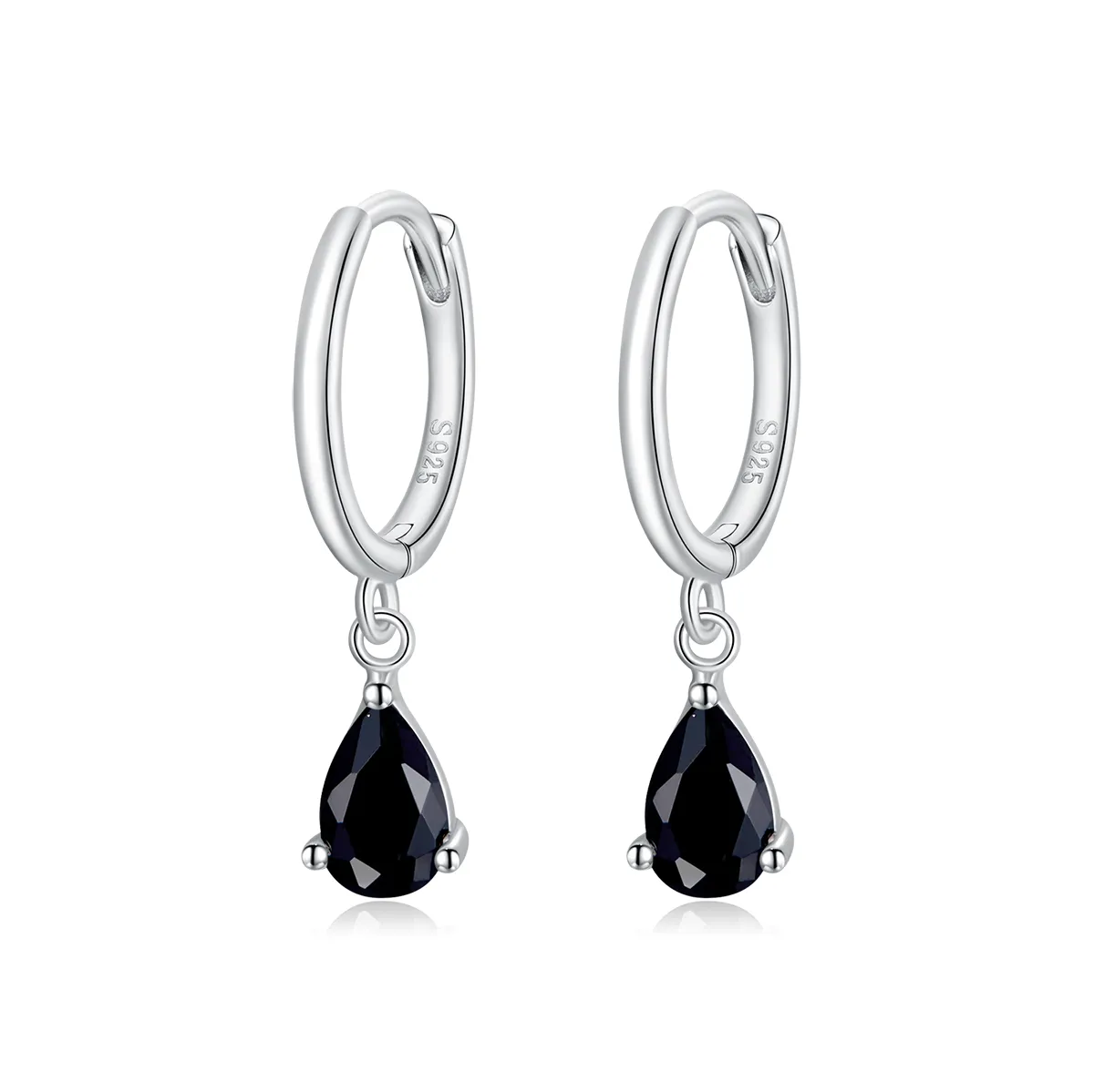 Pandora Style Silver Dangle Earrings, Drop - SCE1018-BK