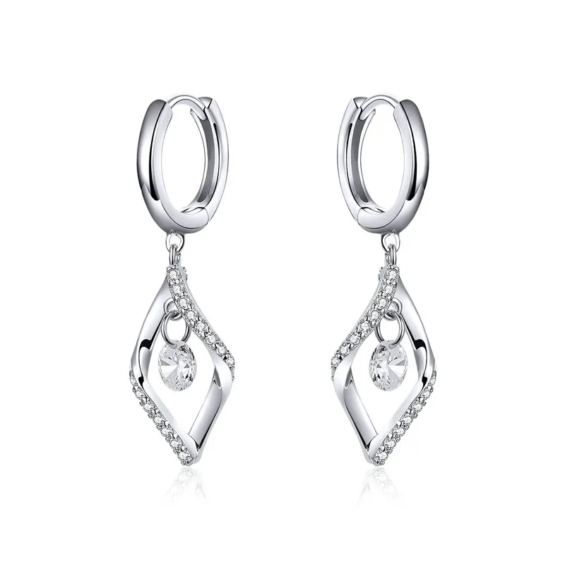 Pandora Style Silver Dangle Earrings, Shining - BSE322