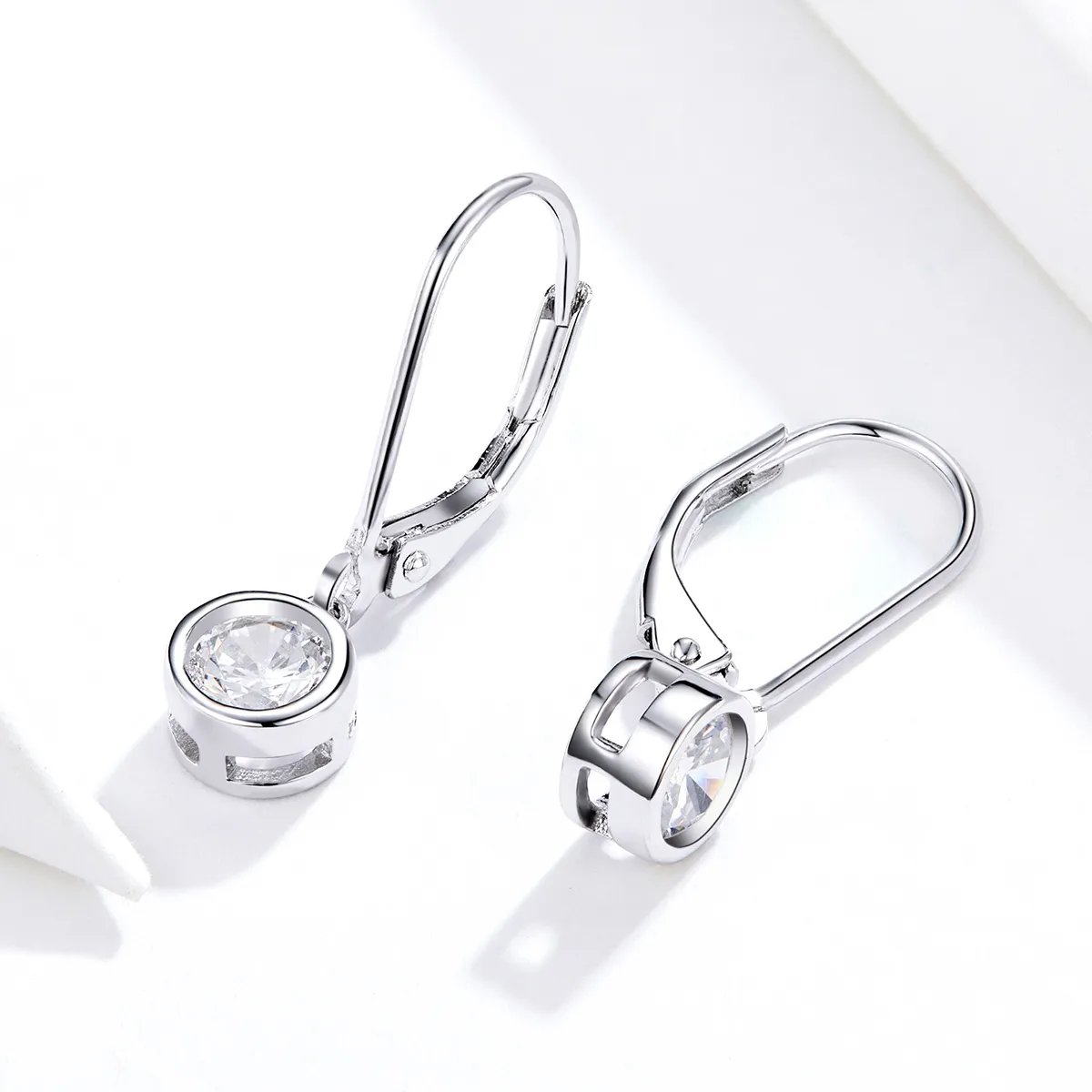 Pandora Style Silver Dangle Earrings, Spacer-Bead - SCE747