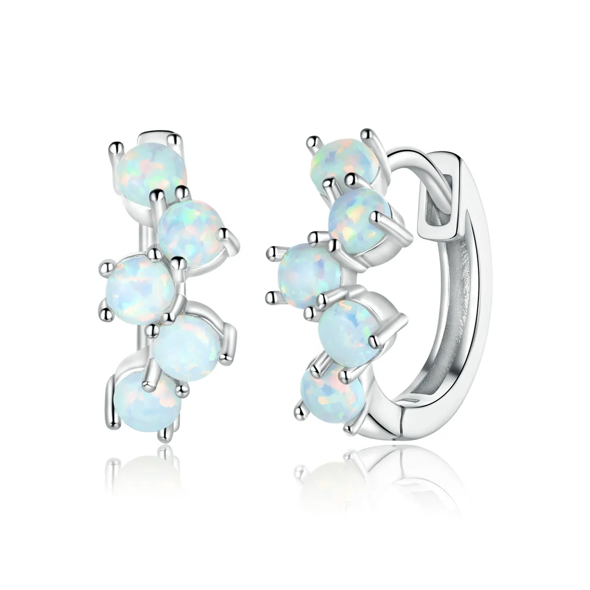 Pandora Style Silver Hoop Earrings, Dream Bubbles - SCE941