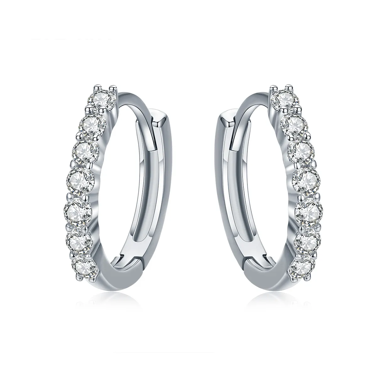 Pandora Style Silver Hoop Earrings - SCE351-1H