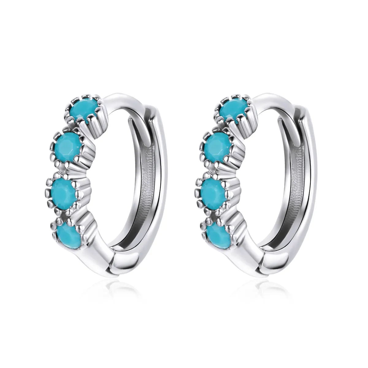 Pandora Style Silver Hoop Earrings, Stylish - SCE1127