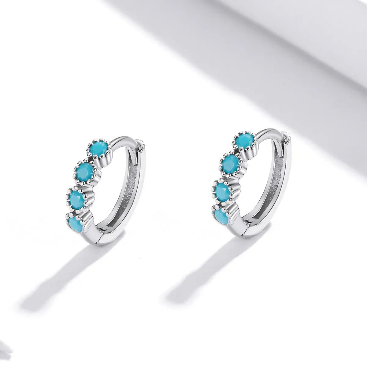 Pandora Style Silver Hoop Earrings, Stylish - SCE1127