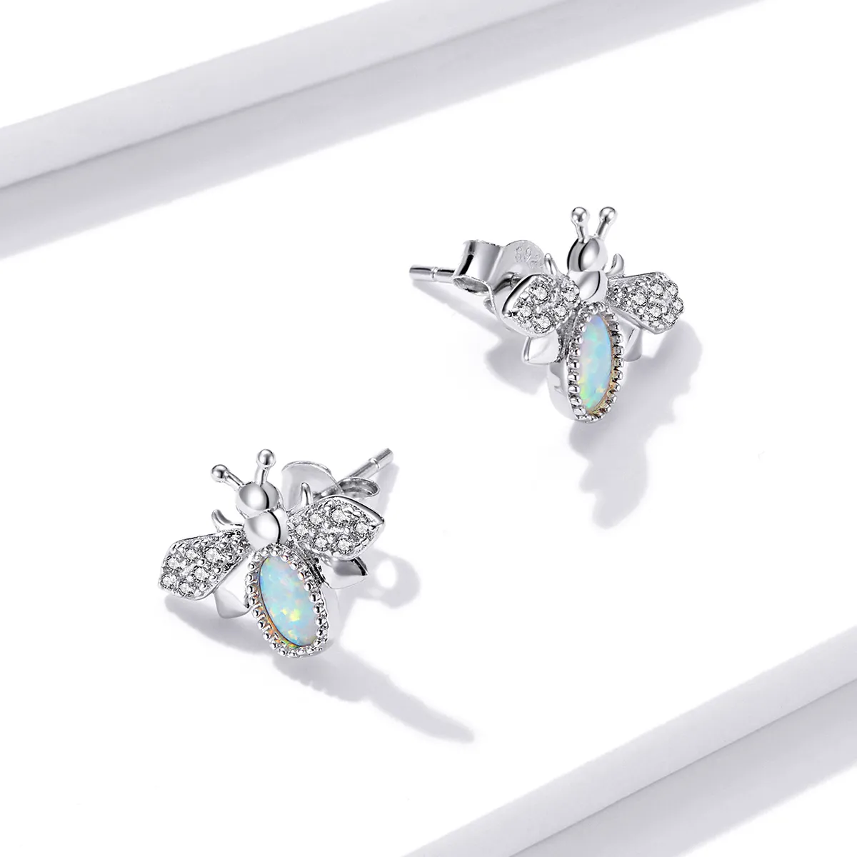 Pandora Style Silver Stud Earrings, Bee - SCE1021