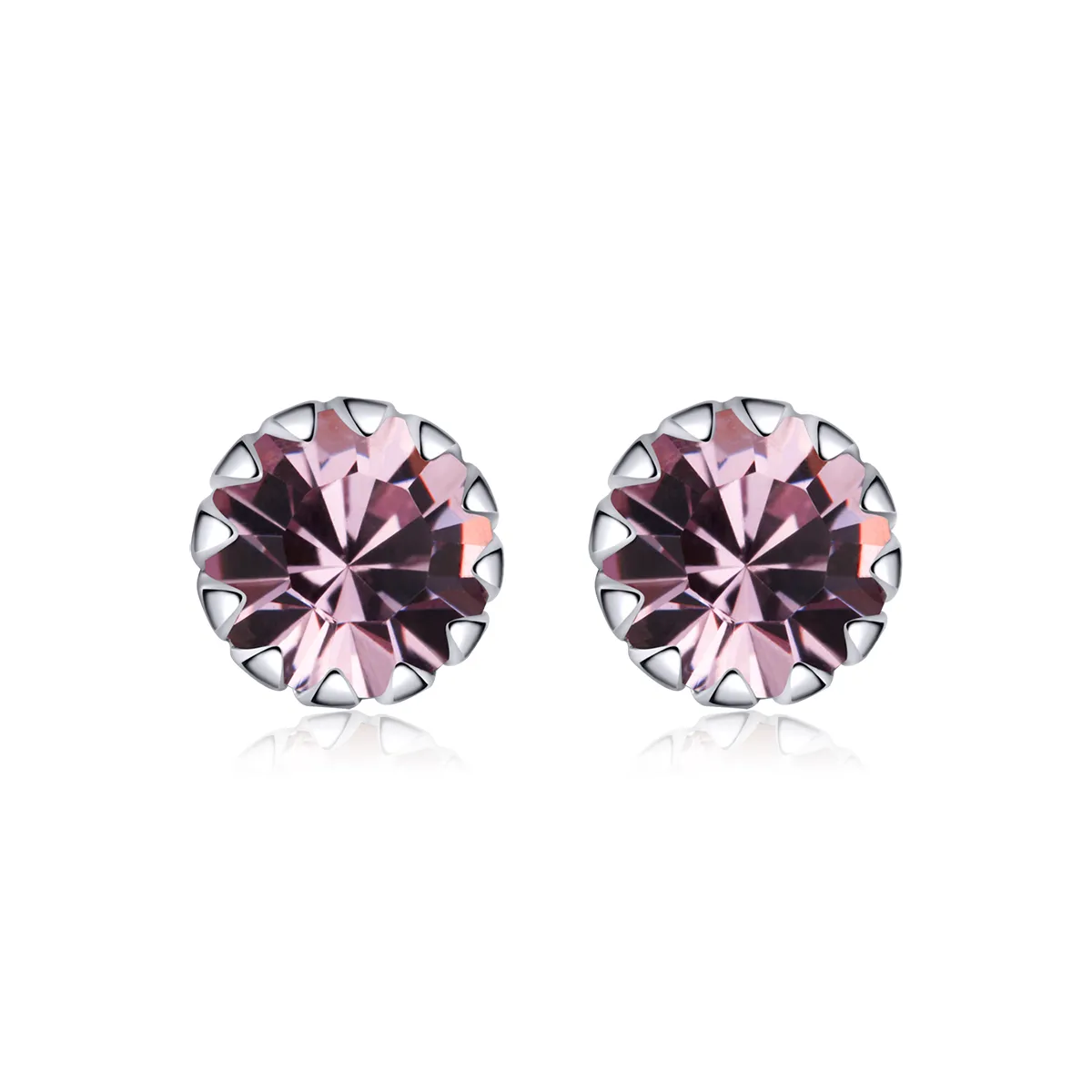 Pandora Style Silver Stud Earrings, Birthstone June - SCE862-6