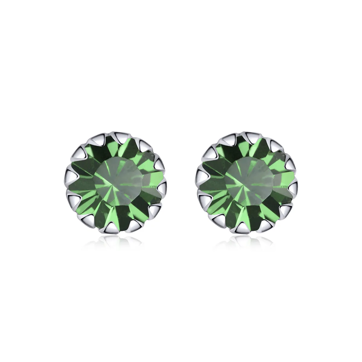 Pandora Style Silver Stud Earrings, Birthstone May - SCE862-5