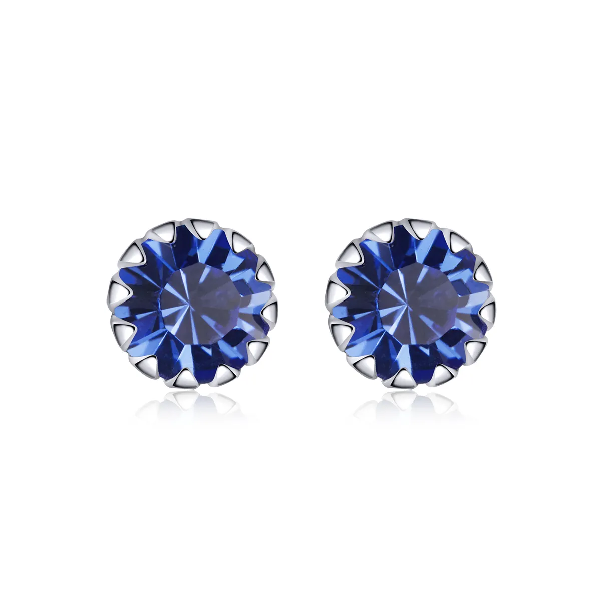 Pandora Style Silver Stud Earrings, Birthstone September - SCE862-9