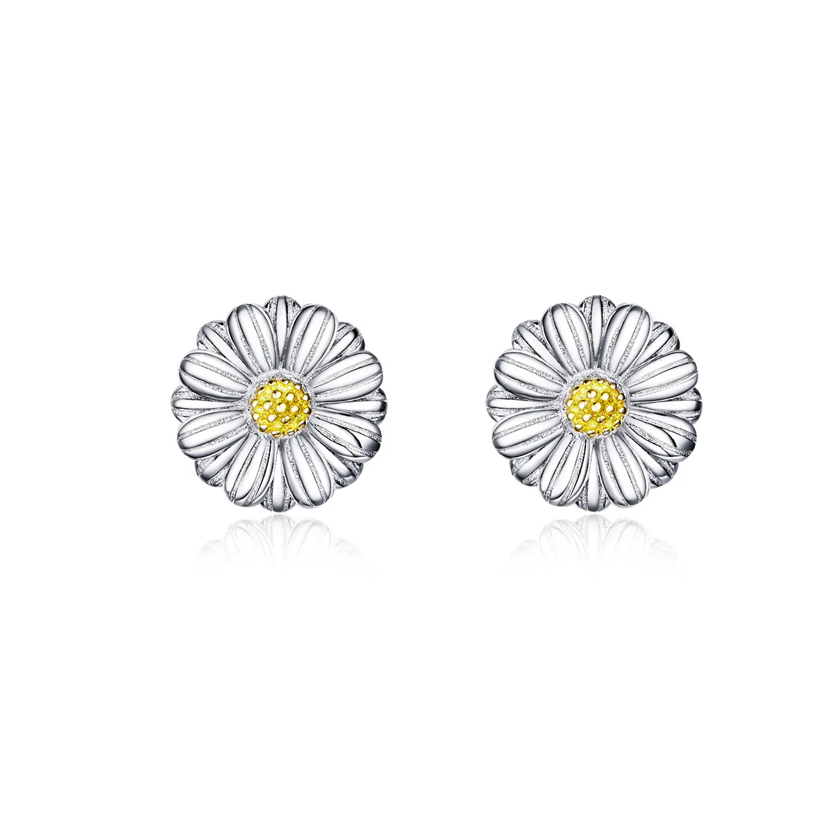 Pandora Style Silver Stud Earrings, Dazzling Daisy - SCE774