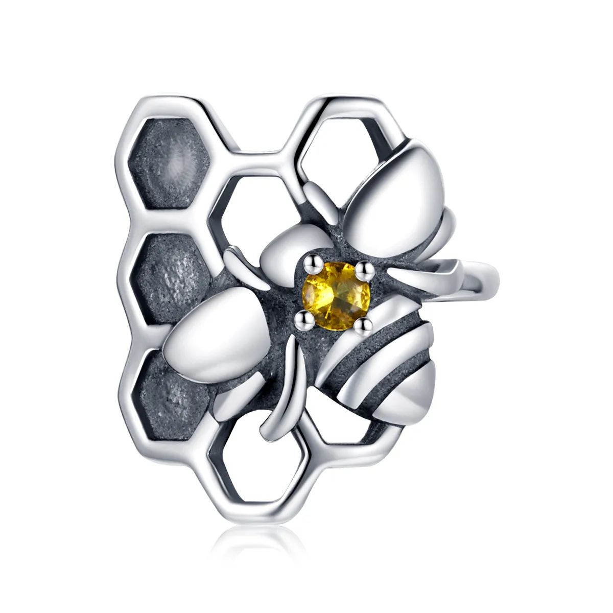 Pandora Style Silver Stud Earrings, Homing Bee - SCE1171