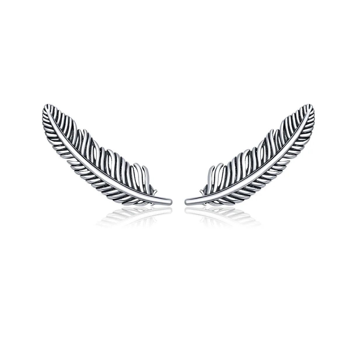 Pandora Style Silver Stud Earrings, Light As A Feather - SCE865