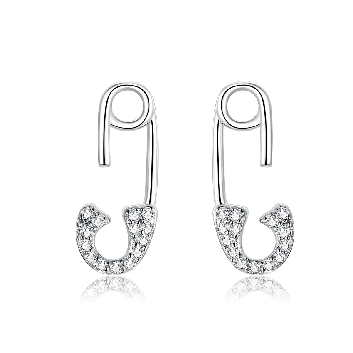 Pandora Style Silver Stud Earrings, Love Pin - BSE284