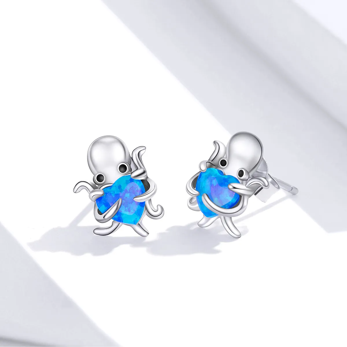 Pandora Style Silver Stud Earrings, Lovely Octopus - SCE881