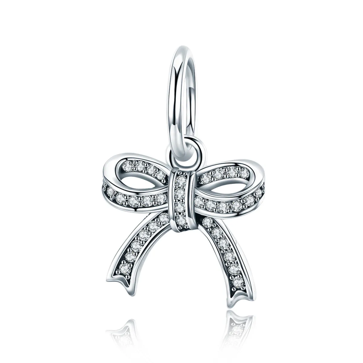 Pandora Style Silver Pendant, Bow - SCC775