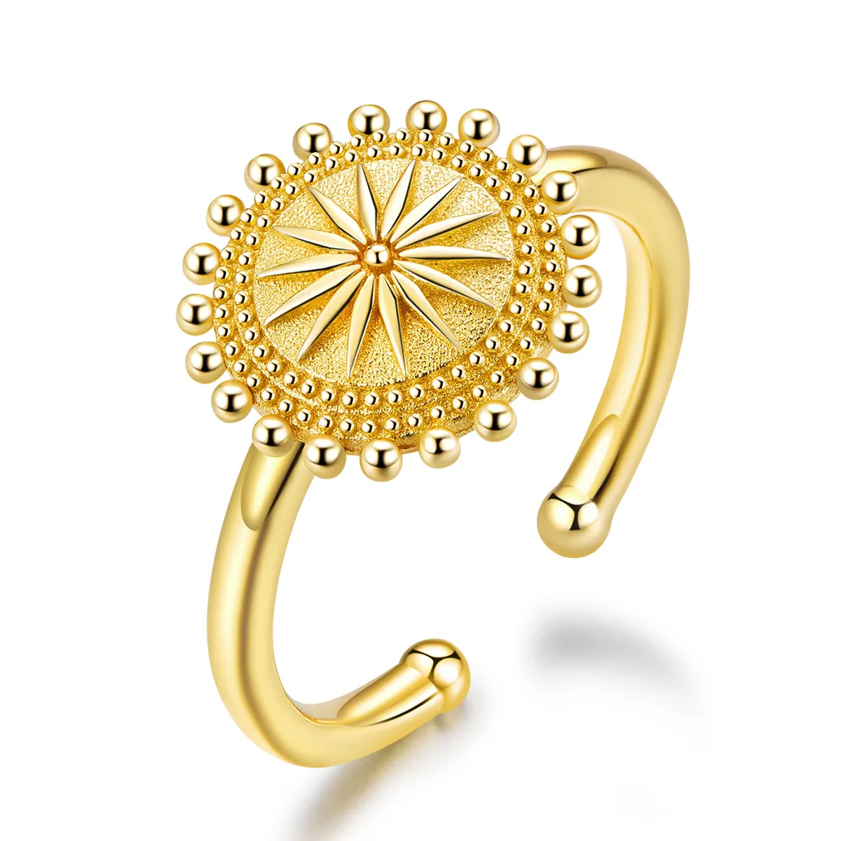 Pandora Style 18ct Gold Plated Open Ring, Starry - SCR580