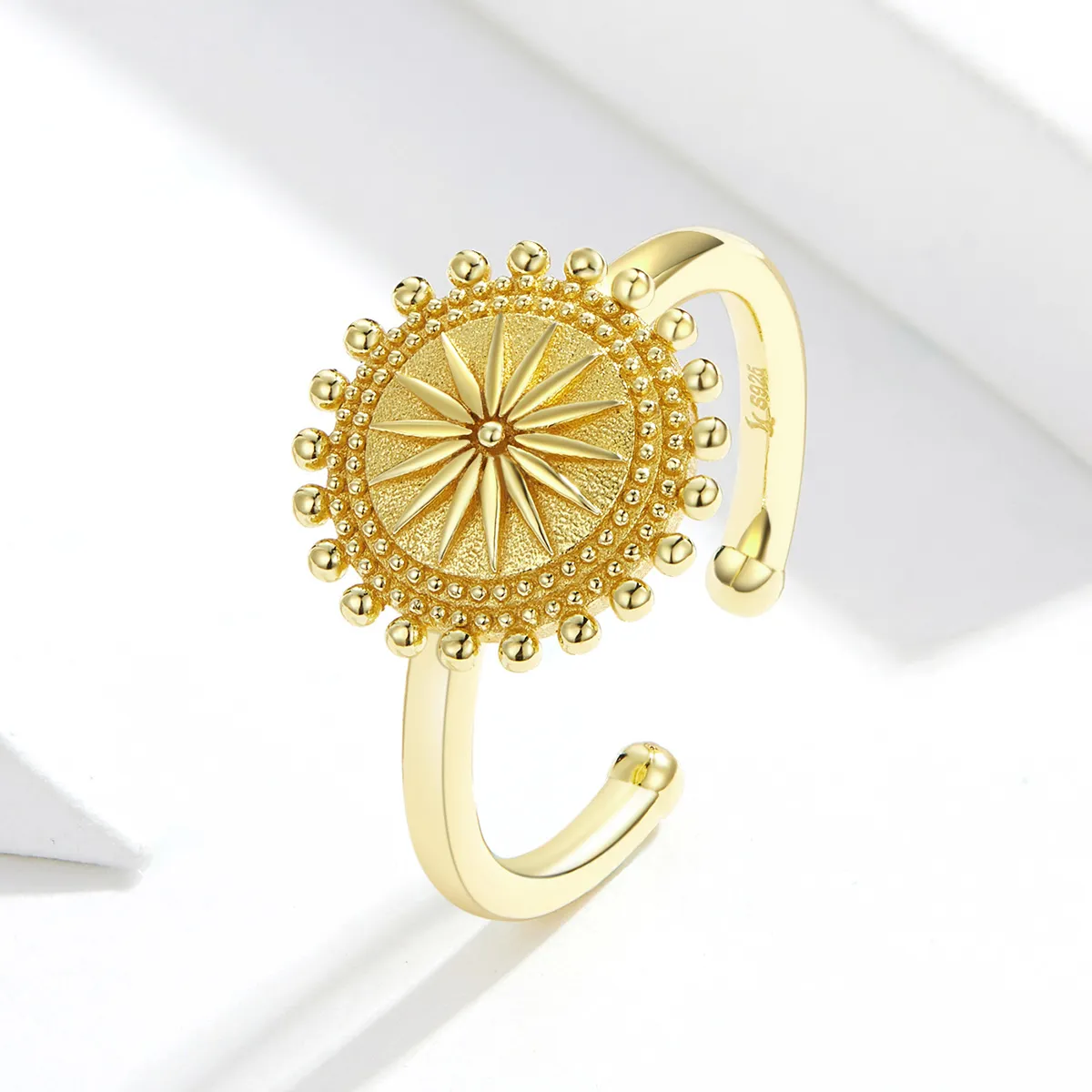 Pandora Style 18ct Gold Plated Open Ring, Starry - SCR580