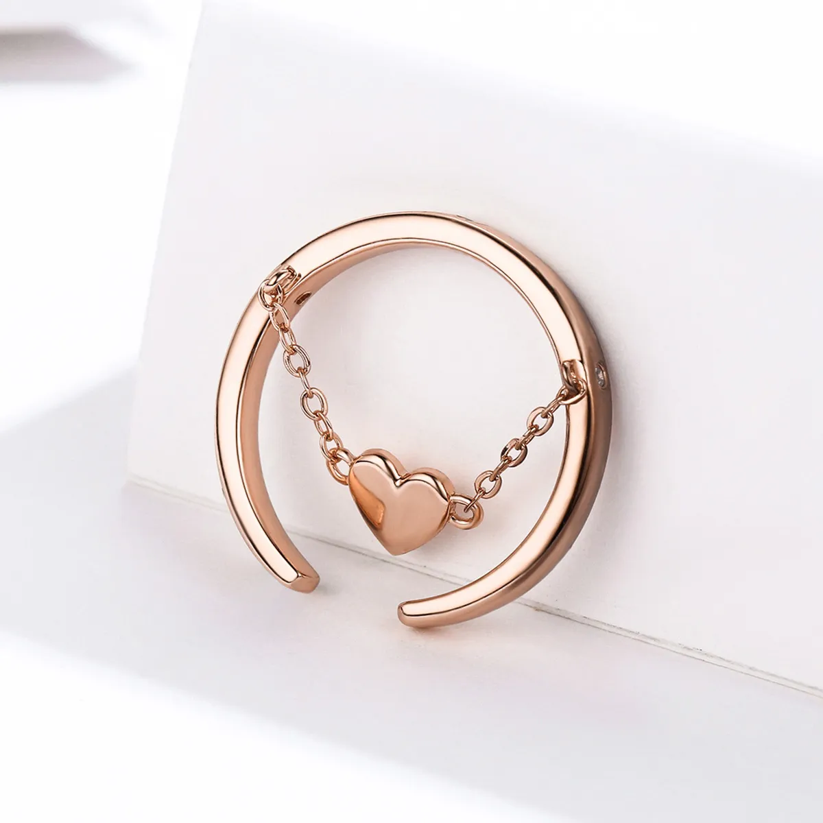 Pandora Style Rose Gold Open Ring, Love Light - SCR572