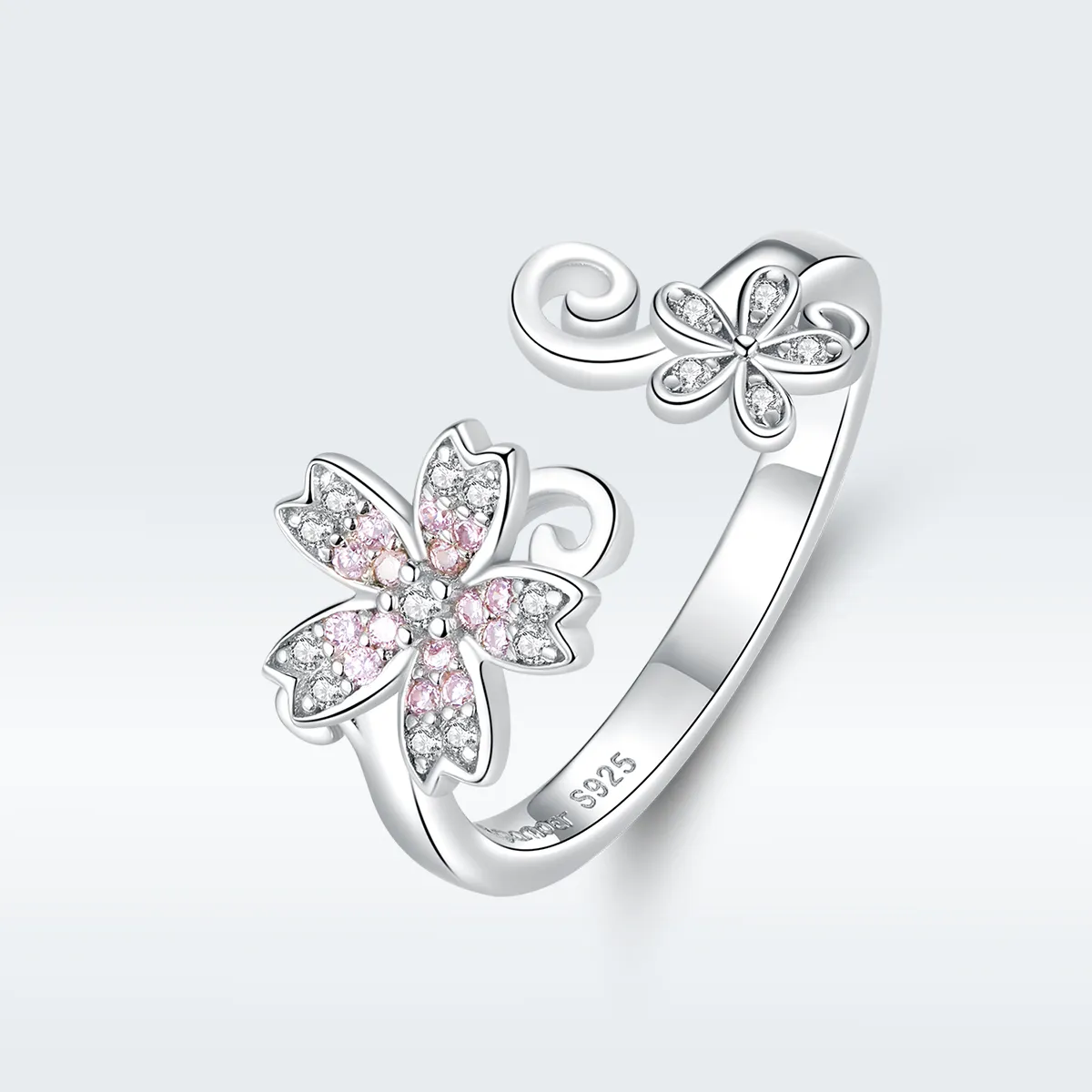 Pandora Style Silver Open Ring, Dazzling Daisy - BSR086